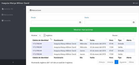 Captura de la pantalla del sistema 1